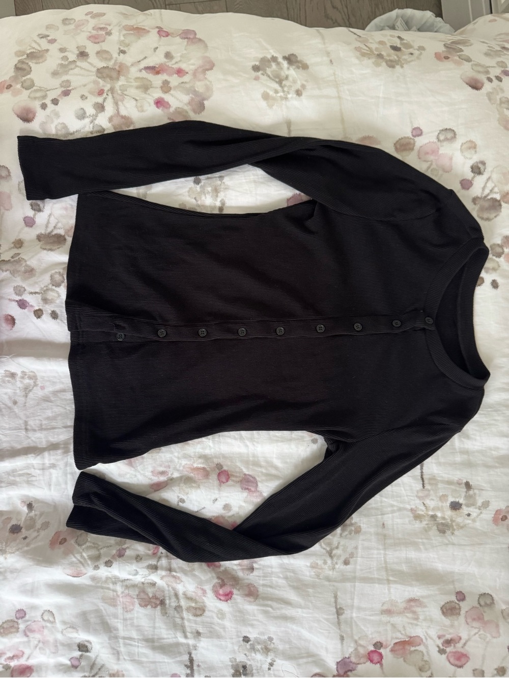 Classic Black Button-Front Women's Top
